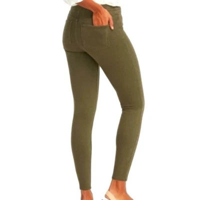 Legging SPANX Medio Verde Oliva Elástico Calce Ajustado Pierna Recta Hasta el Tobillo Foto 1 de 4