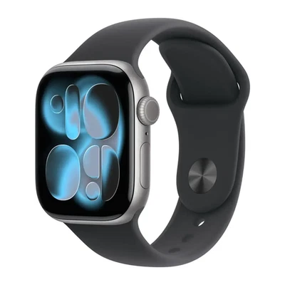 Apple Watch Series 11 42mm GPS Space Gray w Black Sport Band S/M MEQW4LW/A 2025 - Image 1 of 3