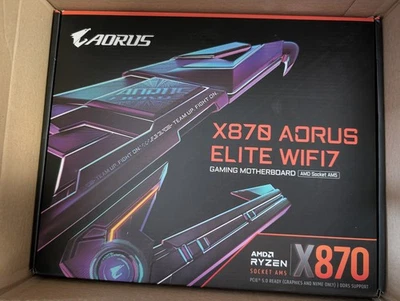 GIGABYTE - X870 AORUS ELITE WIFI7 (Zócalo AM5) DDR5 Soporta CPU AMD Ryzen 9000 Foto 1 de 4