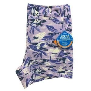 1X Columbia Womens New Tidal II Short Purple Tropical UPF 50 - Picture 1 of 11