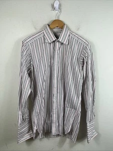 Camisa de Vestir Turnbull & Asser Exclusiva Rayas Talla 15.5 39cm Puño Francés - Imagen 1 de 14