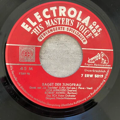 VERDI: La Traviata - Albanese/Merril/Peerce (EP Electrola 7 ERW 5019/Mono/NM) - Bild 1 von 2