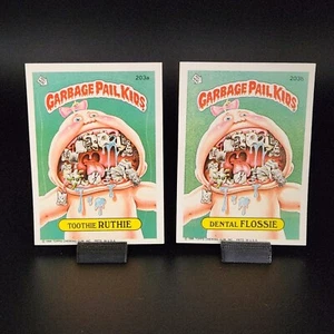 TOOTHIE RUTHIE 203a e FLOSSIE DENTALE 203b GPK serie 5 OS5 1986 - Foto 1 di 6