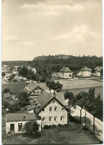 DDR-Foto-AK GRÜNBACH /Vogtland Blick Wendelstein, Straße 70er - Picture 1 of 1