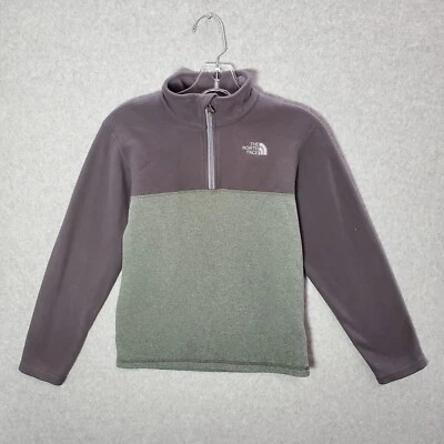 Moletom The North Face masculino cinza médio colorblock glaciar logotipo 1/4 zíper - Imagem 1 de 4