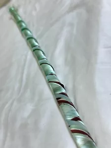 Hand Blown Glass Walking Stick Cane with Wrapping Detail 32.5" - Picture 1 of 6