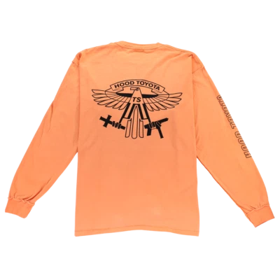 Travis Scott Hood Toyota Long Sleeve Tee Orange (TSCJ-LS002) Mens Size S-2XL - Image 1 of 2
