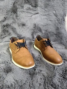 X Ray Boys Oxford 13 Brown Manmade Lace Up Low Top Casual Fit Comfort Shoes - Picture 1 of 18
