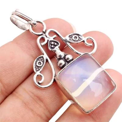 Opalit Edelstein 925 Versilberter Anhänger Handmade Schmuck Gift 4.3cm P-12558 - Bild 1 von 3