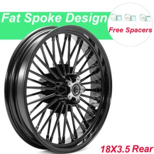 18x3.5 Rear Fat Spoke Wheel Rim for Harley Heritage Softail Fatboy Deluxe FLSTC - Picture 1 of 9