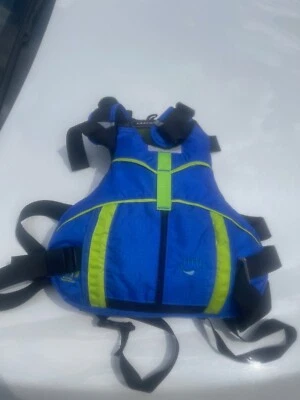 New W/ Tags MTI MUSTANG Life Jacket Cascade Dark Blue / Green Adult L / XL - Image 1 of 3