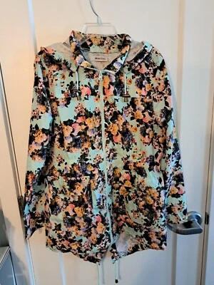 Nuevo sin etiquetas, rompevientos Brave Soul, diseño floral, talla L. Desmontable h Foto 1 de 4
