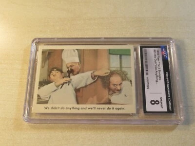 1959 FLEER THE THREE 3 STOOGES #93 WE DIDN'T DO ANYTHING CGC 8 NM/MT PEDIGREE - Image 1 of 4