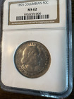 1893 Columbian Half Dollar. Graded MS62 by NGC.