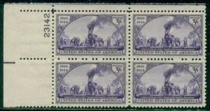 SCOTT # 922 PLATE BLOCK, TRANSCONTINENTAL RAILROAD, MINT, OG, NH, GREAT PRICE! - Picture 1 of 1