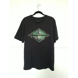 RAG & BONE CAMO GRAPHIC TEE T-Shirt Short Sleeve Mens L Black Cotton - Picture 1 of 7