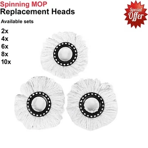 Spin Mop Heads Refill Replacement 360° Microfiber Home Cleaner Mopping Head - Picture 1 of 11