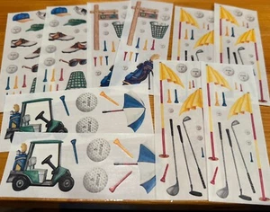 Creative Memories 2”x5” Stickers | Golf, Lot of 10 Sports, Golf Cart, Caddy, Tee - Picture 1 of 1