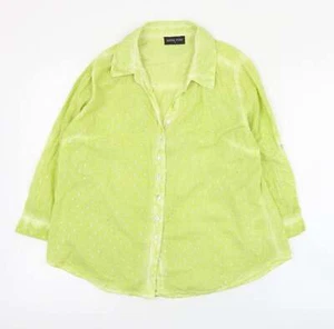 Anna Rose Womens Green Cotton Blend Button-Up Size 14ed - Picture 1 of 12