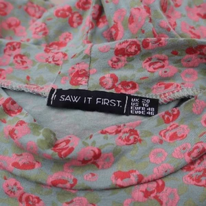 "I Saw It First" Green Pink Floral Dress UK 20 Fit and Flare Stretchy - Picture 1 of 5