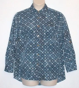 Nuevo con etiquetas Precio de venta sugerido por el fabricante $99.50 Michael Kors L/s Camisa con pestaña enrollable con bolsillo, azul patrimonio, talla 0X - Imagen 1 de 4