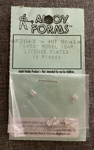 Alloy Forms HO Scale AF2063 Model Year License Plates 10 Pcs - Picture 1 of 1
