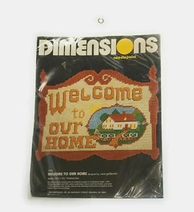 Dimensions #2182 Needlepoint Stitch Kit Welcome To Our Home - Picture 1 of 12