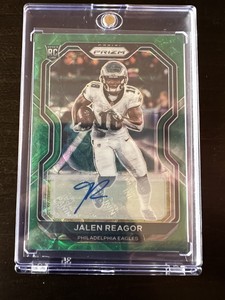 2020 Panini Prizm Jalen Reagor RC Green Scope Prizm Auto /75 Philadelphia Eagles