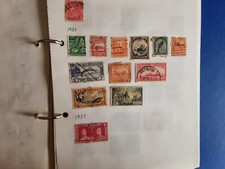 VINTAGE POSTAGE STAMPS - NEW ZEALAND 1926-1940.   TWO LOOSE LEAF ALBUM PAGES