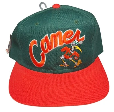 Vintage Sports Specialties Miami Hurricanes Fitted Cap Hat 7 1/8  NOS With Tag - Image 1 of 4