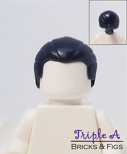 New Lego Minifigure Black Hair Ponytail Bun