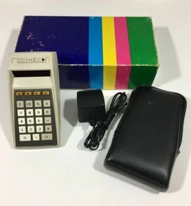 Vintage MONTGOMARY WARD P200 Calculator W/ Box & AC Adapter & Case - Picture 1 of 11