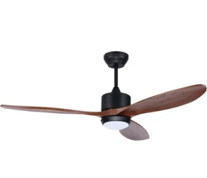 Ovlaim 52 Inch 132cm Wood Ceiling Fan LED Lights Remote Control - Picture 1 of 11