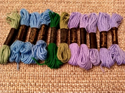 Paragon 100 % Wool 3 Ply Persian Yarn Needlepoint Stitchery Crafts 11 Skeins - Image 1 of 4