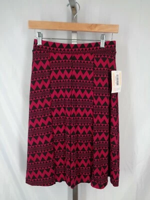Falda Madison Lularoe Fucsia Negra Plisada Talla XS Nueva Foto 1 de 4