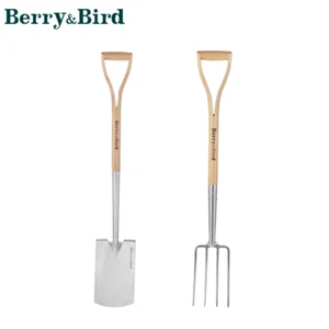 Berry&Bird 43'' Digging Spade&Digging Fork Garden Tools Set For Planting Farming - Picture 1 of 14