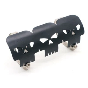 Protector de cubierta protector térmico tubo de escape cráneo negro picadora universal ATV - Imagen 1 de 4