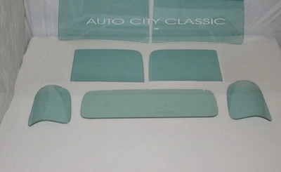 Vidrio verde 1947 1948 1949 1950 camioneta Chevy GMC 2 piezas puerta parabrisas 3 piezas trasera Foto 1 de 4