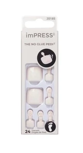 KISS imPRESS Color Square Press-On Toenails Simply White Short Squoval - Bild 1 von 9