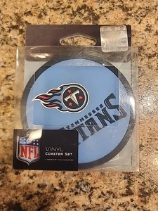 LOOK!! TENNESSEE TITANS, 4/PACK VINYL COASTER SET. - Picture 1 of 6