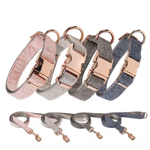 Nuovo Collare per Animali Domestici Corda Trazione Durevole Lucido Oro Rosa Nylon Collare per Cani - Foto 1 di 20