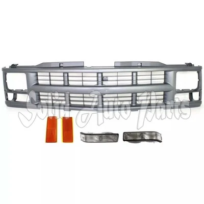 New Front Grille For 94-99 Chevrolet K1500 C1500 Tahoe K2500 Signal Light 5p - Image 1 of 4