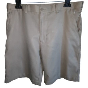 PGA Tour Men's 34 Tan Golf Short Flat Front Performance Comfort Standard Fit - Picture 1 of 17