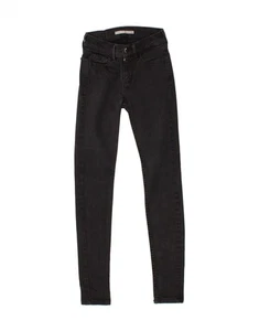 LEVI'S Womens 710 Super Skinny Jeans W24 L26 Grey Cotton BU05 - Picture 1 of 4