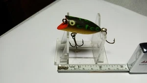 HEDDON, VINTAGE, "TINY LUCKY 13", FROG PATTERN, YELLOW BELLY, MARKED, C70-80'S - Picture 1 of 4