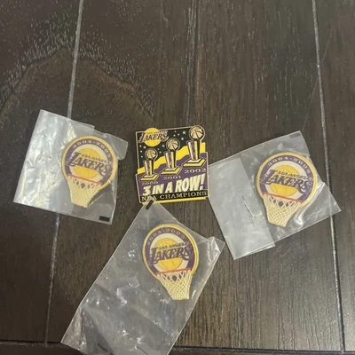 Los Angeles Lakers NBA Champs 3X Pin & 3 2004-2005 Season Pins-Vintage - Image 1 of 4