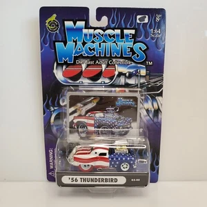 Rare Muscle Machines Stars & Stripes 56 Ford Thunderbird Chase Red White Blue - Picture 1 of 3