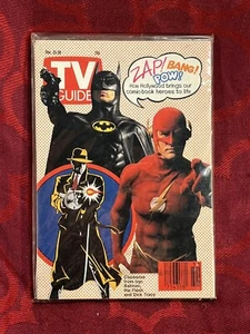 TV GUIDE #1969 DEC 1990 COMIC BOOK HEROES COVER & ARTICLE KEATON BATMAN FLASH - Imagen 1 de 6