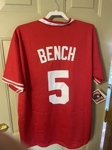 Mitchell Ness Johnny Bench Cincinnati Reds Cooperstown Collection Jersey Mens XL - Picture 1 of 5