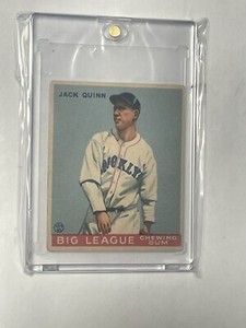 1933 Goudey Big League Chewing Gum R319 Jack Quinn #78 Rookie RC